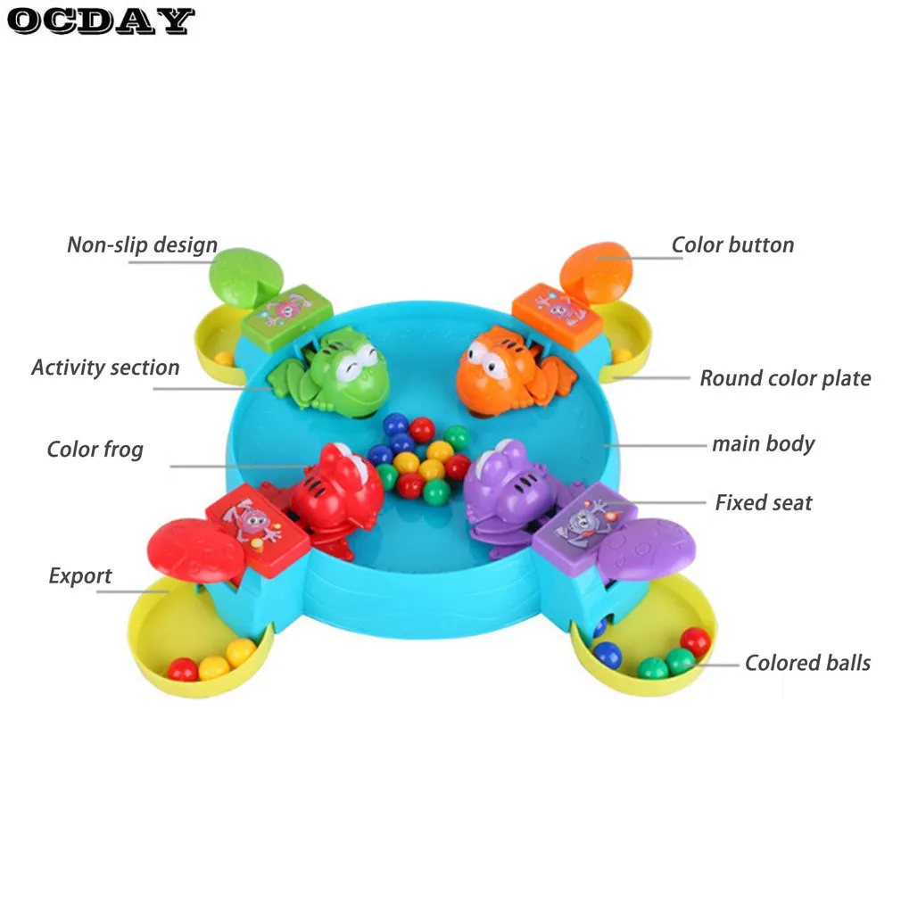 Забавные Лягушата глотания шарики многопользовательские настольной игры и игрушки кормления голодных Froggies настольных родитель-ребенок