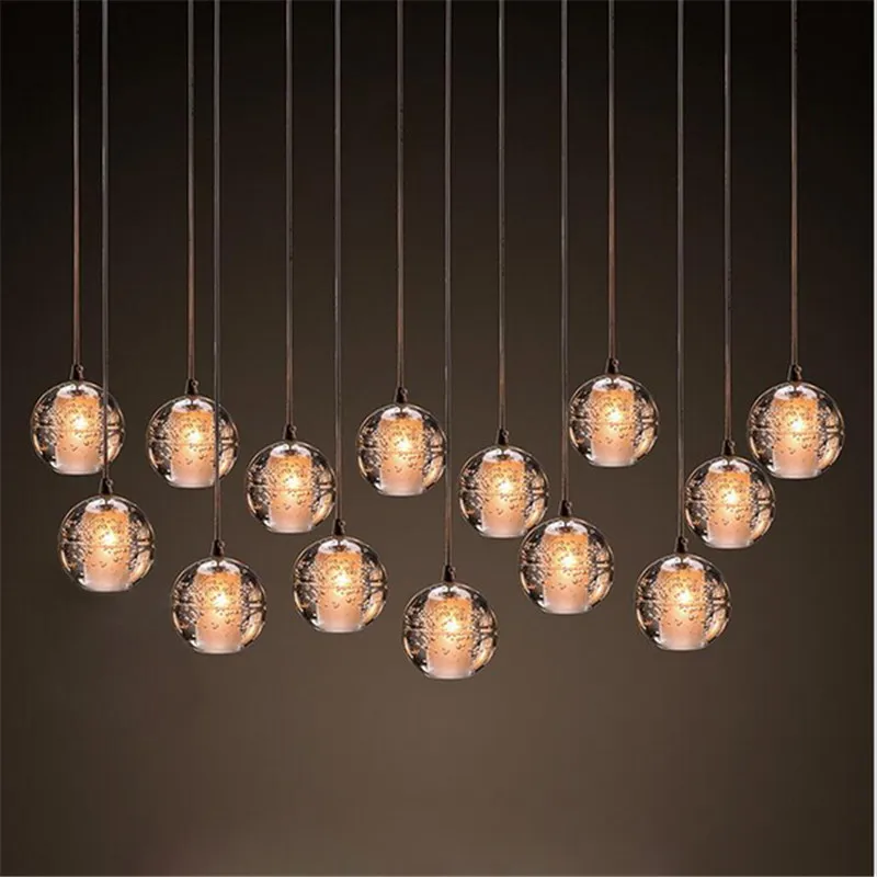 

Magic Ball Crystal Chandelier 14 Lights Meteor Modern Lighting Fixture With Polished Chrome Rectangular Stainless Steel Base