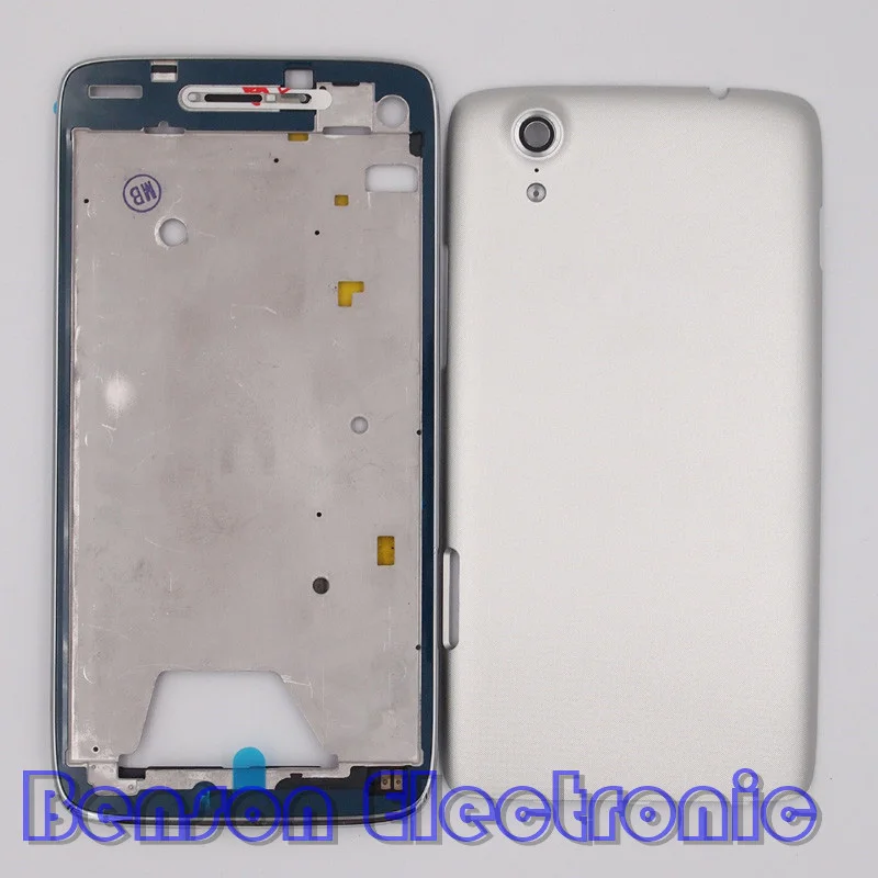 

BaanSam New LCD Holder Front Frame Battery Back Cover For Lenovo S960 S968T Housing Case With 3M Adhesive+Camera Lens No Buttons
