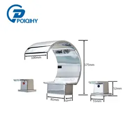 POIQIHY широко распространенный Двойной Ручки тройной отверстия кран для ванной комнаты 3 шт. смеситель для раковины хромированный