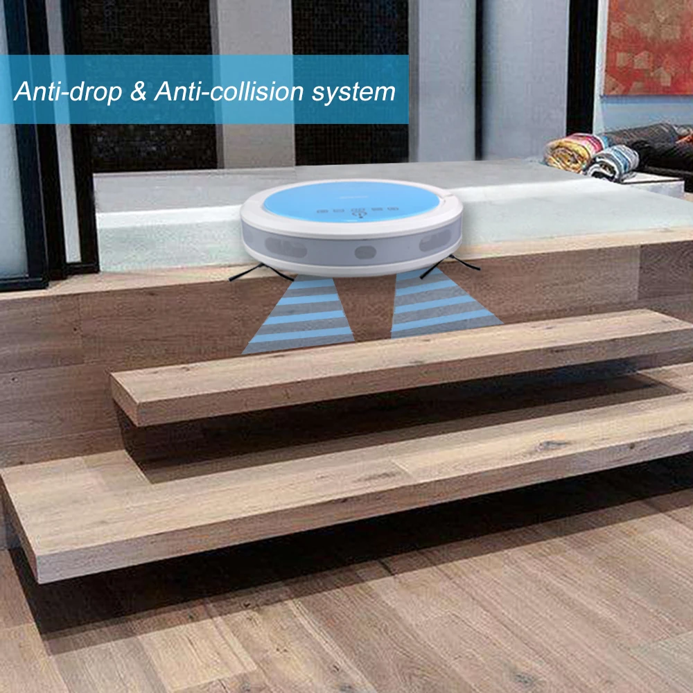 Sparkole Robotic Vacuum Cleaner Self-Charging and Side Brush with Remote Control and Advanced Edge-detection & HEPA filter