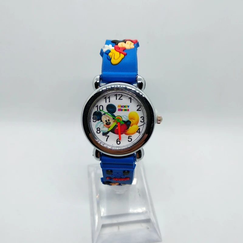Хорошее качество, дешевые Мультяшные детские часы, силиконовые, веселые, супергерои, Человек-паук, Минни, Супермен, для мальчиков и девочек, часы для детей, подарок на день рождения - Цвет: MQ blue