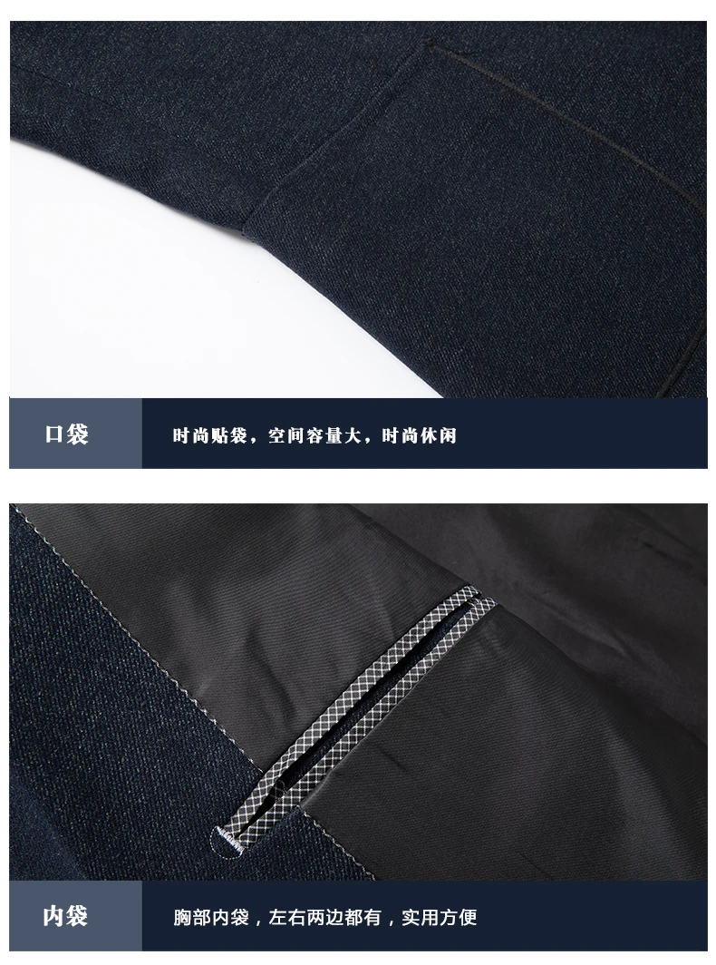 WAEOLSA Elegance Man Slim Fit Blazer Navy Blue Suit Coat Men Smart Casual Blazers Masculino Uniform Tailored Blazer Mens Couture (5)
