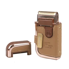 2 в 1 мужская электробритва винтажная кожаная триммер для бороды перезаряжаемый триммер Бритва для усов