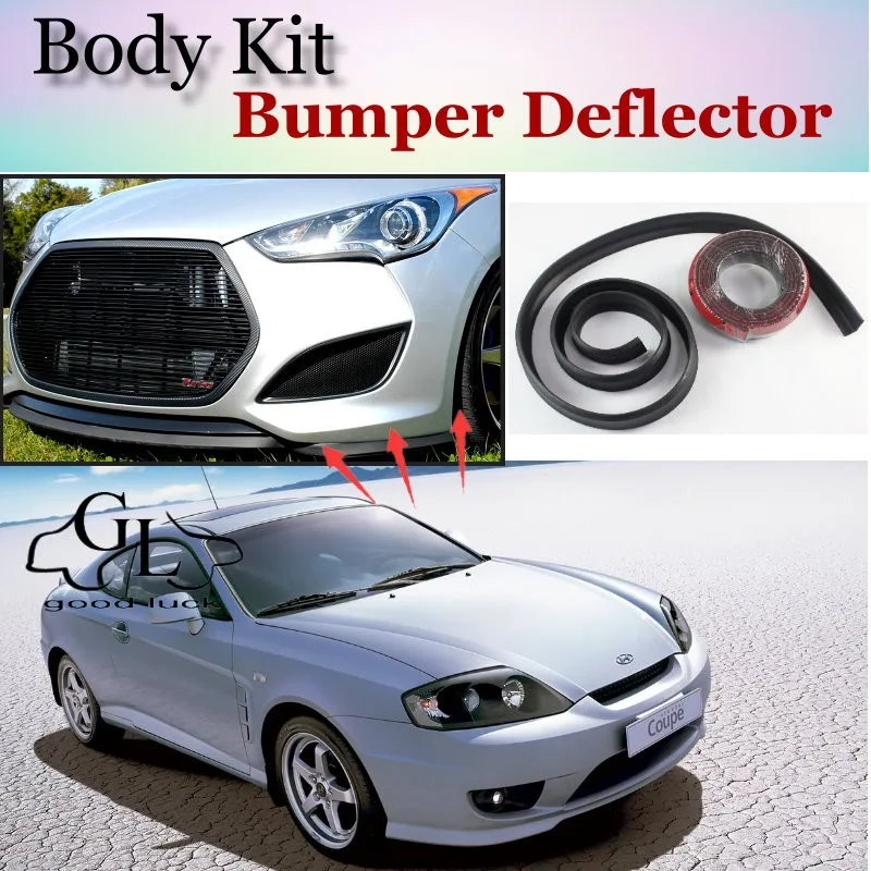 For Hyundai Coupe Tiburon Tuscani Bumper Lip  Front Spoiler Deflector For TOPGEAR Friends Car Tuning  Body Kit  Strip