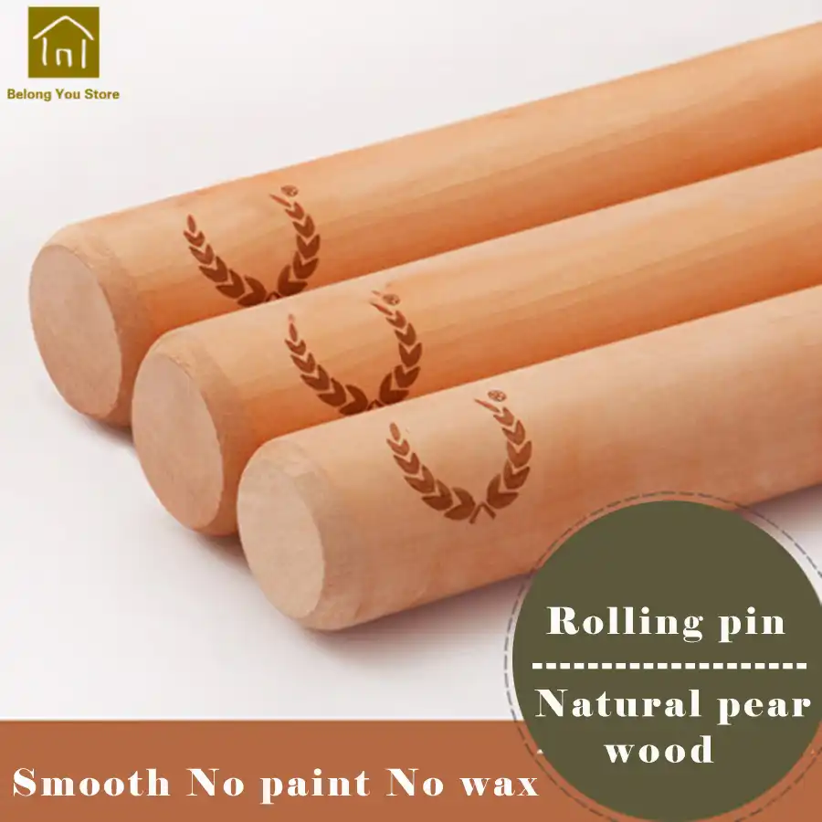 Dumpling Wood Rolling Pins Dough Pastry Roller Wooden Hadle Stick