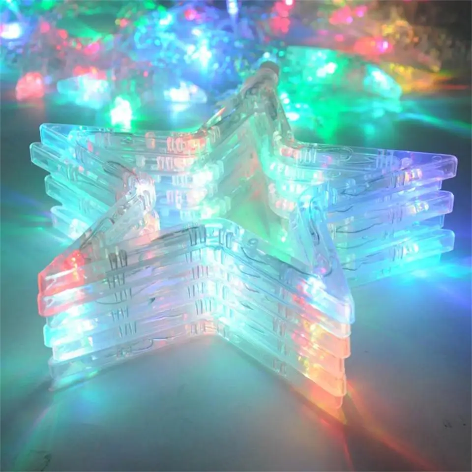 Рождественский светодиодный свет шнура AC220V ЕС Романтический Фея Звезда Шторы светодиодный свет шнура для вечерние, украшение для свадьбы, праздника