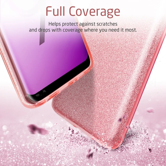 Bling Cute Case for Samsung Galaxy S8 S9 A3 A5 A7 J3 J5 J7 Neo 2017 A6 A8 Plus 2018 S6 S7 Edge j4 j6 Sparkle Glitter Cover