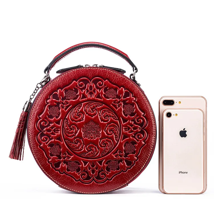 Sacs Haute À Véritable Chinois Décontracté Black Fourre Vintage Qualité Célèbre Relief De red Cuir Corssbody tout Main Style D'épaule Marque Femmes Sac En YYz5xvg
