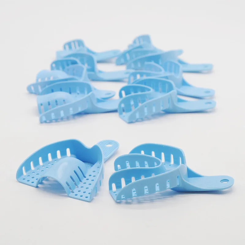 Полный размеры сортированы перфорированные пластиковые зубной протез Впечатление лотки для стоматолога лаборатории
