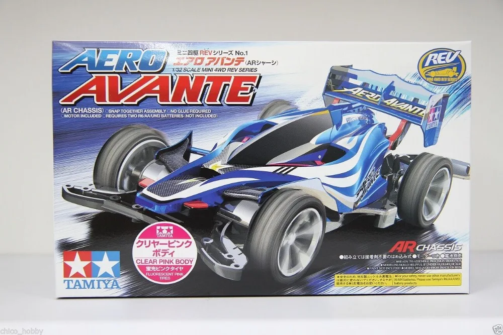 Tamiya Mini 4WD Rev Series 95058 Aero Avante прозрачный розовый корпус Ограниченная серия AR