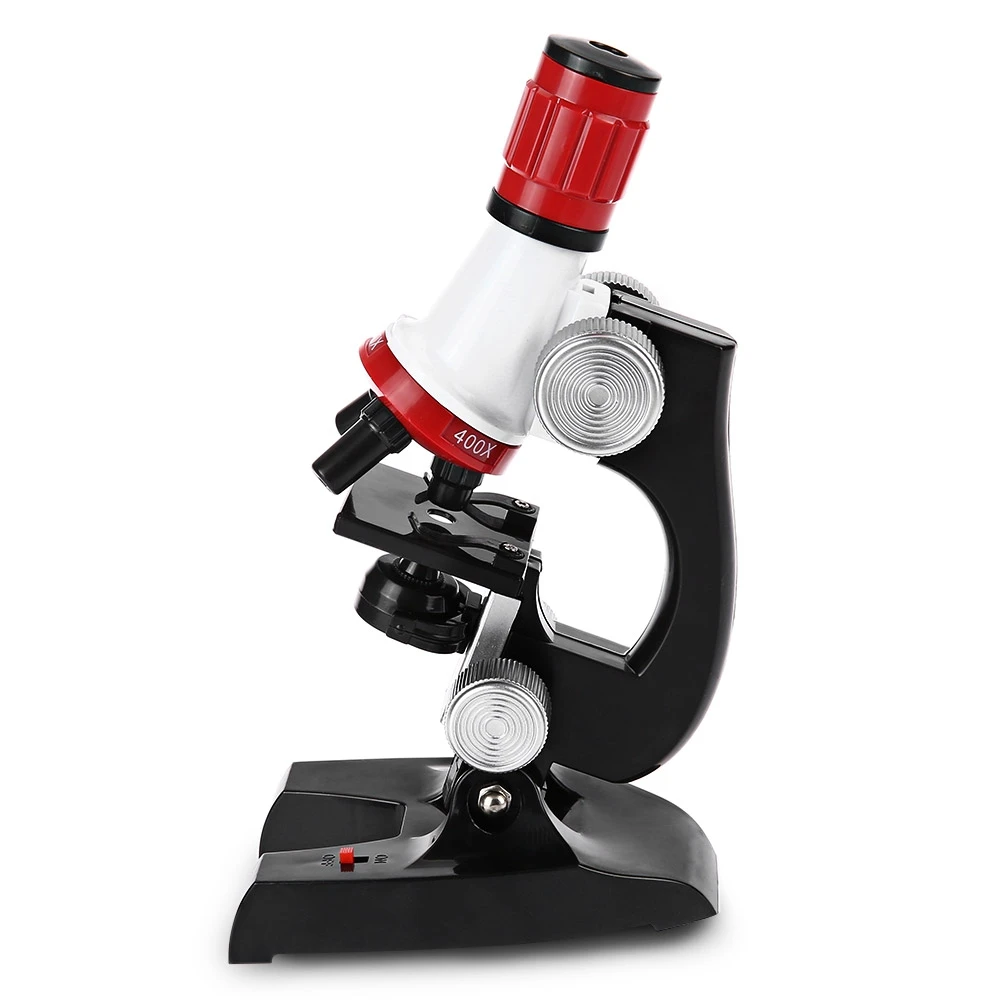 Kit de Microscope pour enfants loupe à LED de laboratoire de Science 100-1200X ensemble d'outils grossissants ensemble de jouets de construction modèle cadeaux pour enfants