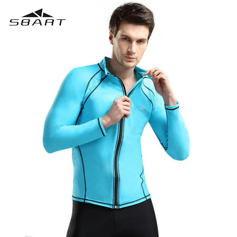 SBART мужской костюм для плавания серфинга дайвинга UPF50 + Rashguard с длинным рукавом