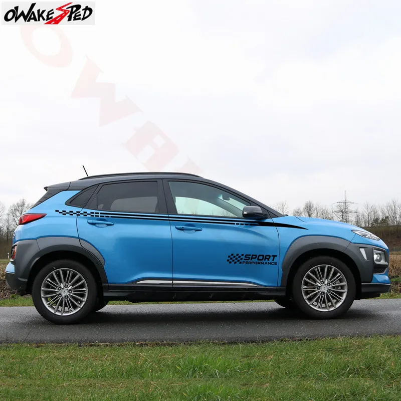 Автомобильная решетка Спортивная наклейка линия талии декоративная s внешние