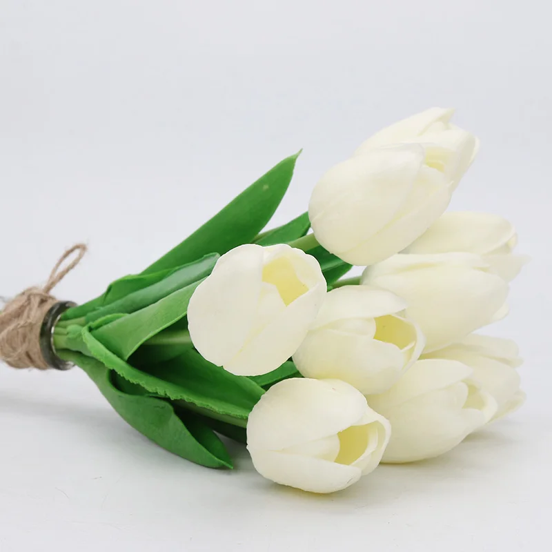 5 шт./лот красота полиуретан на ощупь как настоящий поддельные цветы тюльпаны Искусственные цветы букет Свадебный букет декоративные цветы для свадьбы