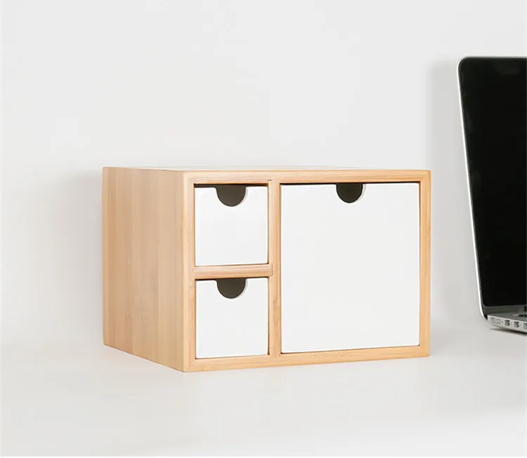 Creative Bamboo Office Desk Organizer