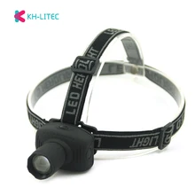 KHLITEC Мини светодиодный налобный фонарь с 3 режимами, налобный фонарь для кемпинга, охоты, ночной рыбалки с использованием 3xaaa
