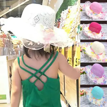 

Girls Children kid Beach Travel Sun UV Protection light Swim Hat Cap 1-4yr