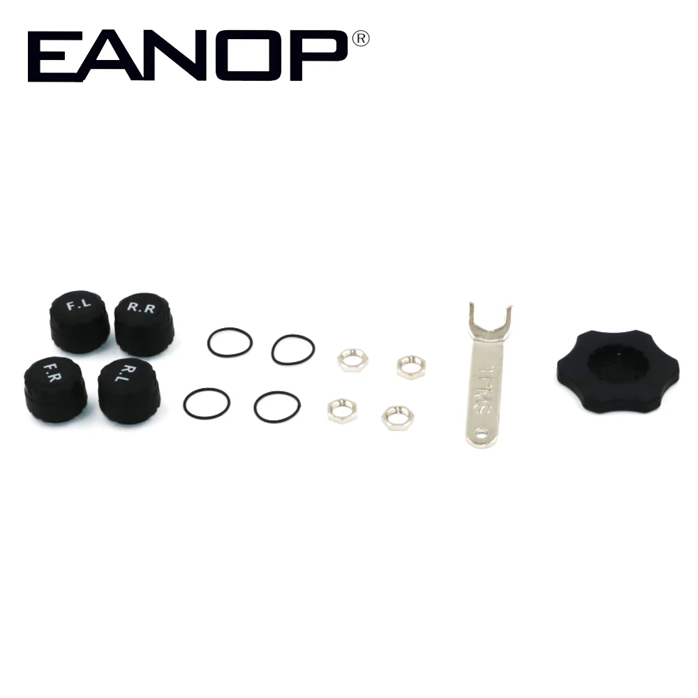 EANOP Tire Pressure Alarm Type Pressure Monitor System Sensors 0 6Bar with font b Battery b