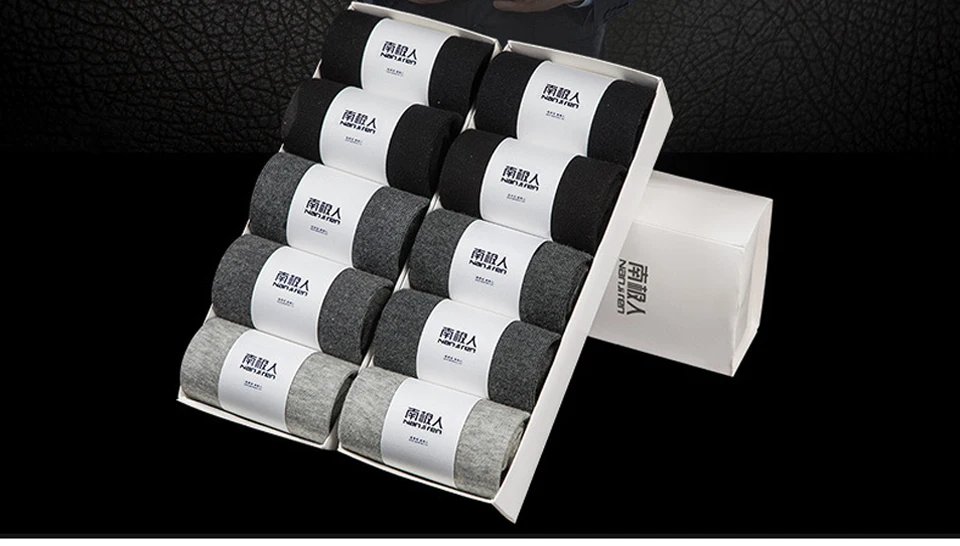 Men's Cotton Socks New styles 5 Pairs  Lot Black Business Men Socks Breathable for Male 2019 Spring and summer Business Fashion (3)