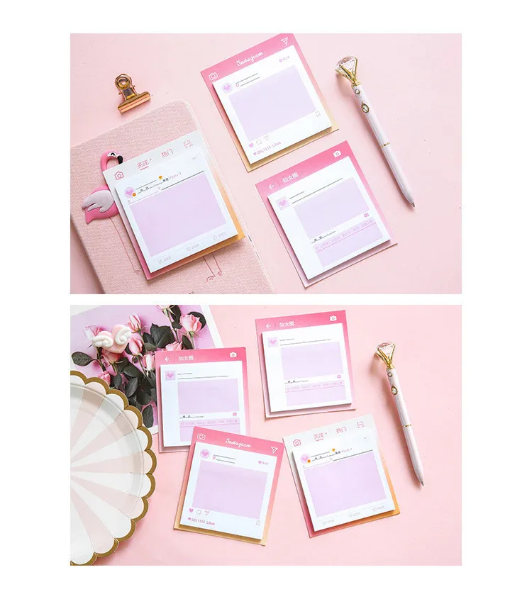 30 ppage японские розовые Липкие заметки для девочек N-Times Kawaii блокнот для заметок канцелярские принадлежности школьная бумага материалы Escolar