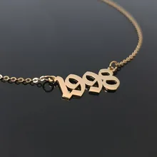 De 1985 a 2019 el número de Fecha de nacimiento Collar personalizado joyería personalizada 1993, 1994, 1995, 1996, 1997, 1998, 1999, 2000 Collier Femme bff