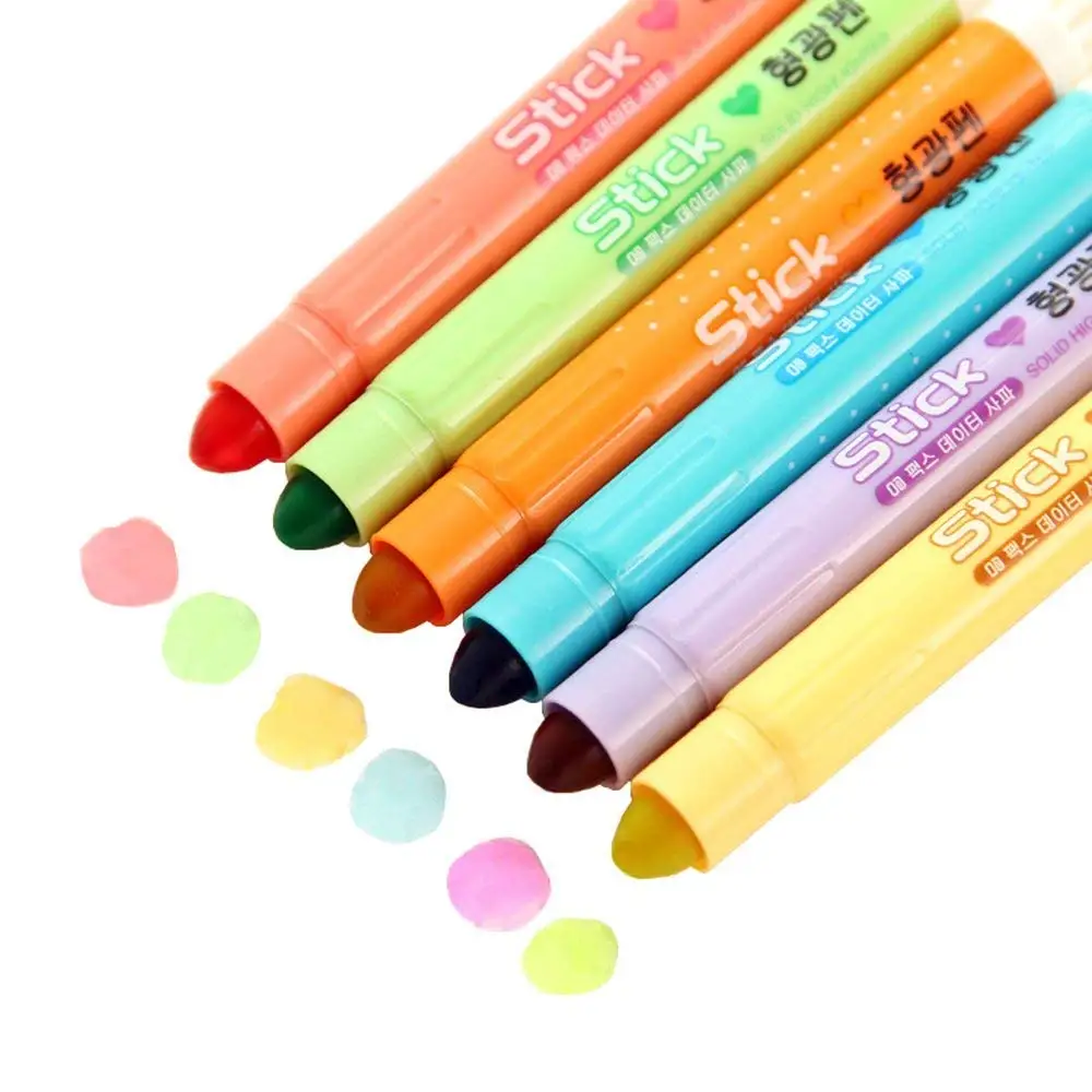

MYLIFEUNIT Round Toe Gel Highlighter Pens Assorted Colors Solid Gel Highlighters