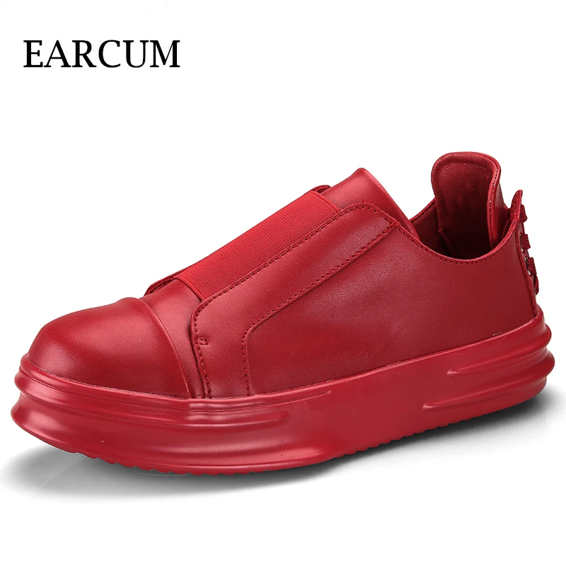 

Spring and Autumn Thick-soled Foot board White Men Shoes High Quality PU Casual Man Slip-On Fashion Outdoor Adult Male Tennis