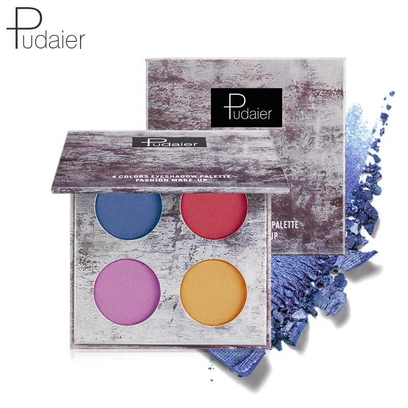 Pudaier 4 цвета Splash-ink Профессиональные Тени для век pallete блестящие тени для макияжа пигментные блестящие тени для век стойкие матовые