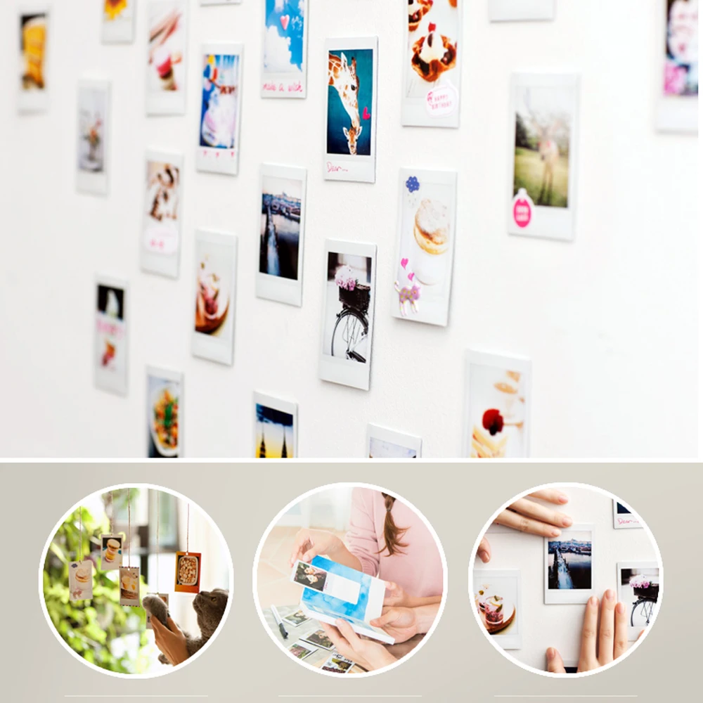 Fujifilm Instax Mini Film 8 9 White Photo Paper Snapshot Album Instant Print for 7s/8/25/90/9|Фотоплёнка| |