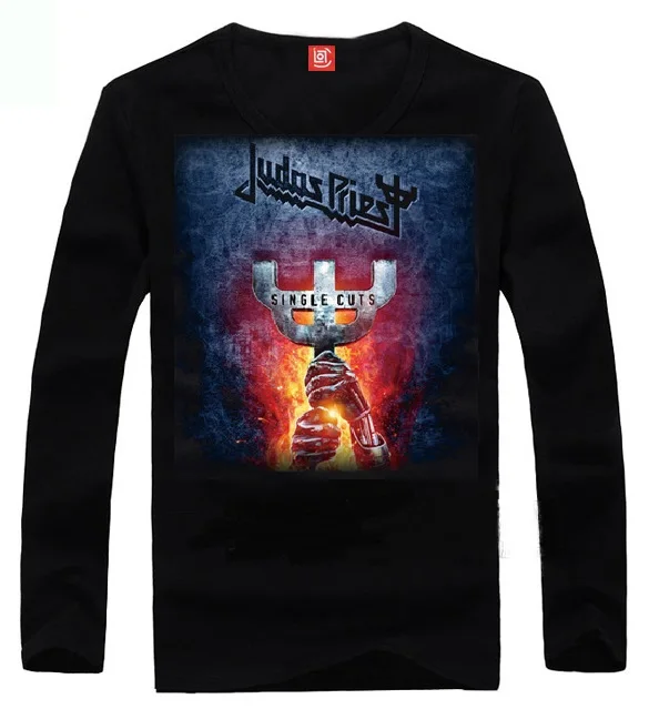 10 дизайнов Judas Priest Rock брендовая хлопковая рубашка 3D hell Angel mma rocker фитнес Hardrock тяжелый металл скейтборд полный рукав