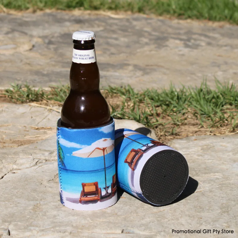 

400pcs Imprint Logo Beer Cooler Stubby Holder Super Can Cooler Stubbie For Business Neoprene Bottle Cooler Promotional Gift
