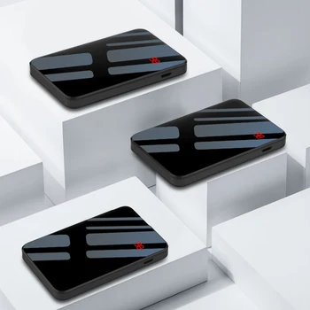 

Thin Mirror Screen Mini Power Bank 8000mAh 3 in1 Built-in Line Portable Charger Fast Charging Powerbank for iphone xiaomi Huawei