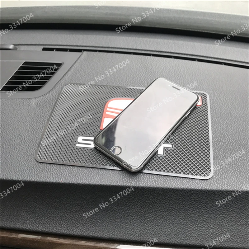 

1pc Anti-slip Mat Non Slip Pad With Car Logo For SEAT LEON IBIZAL ATECA