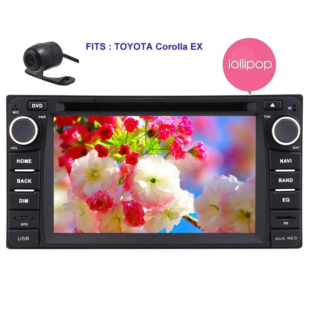 for TOYOTA Corolla 2 Din Car Stereo GPS Radio Steering Wheel Control