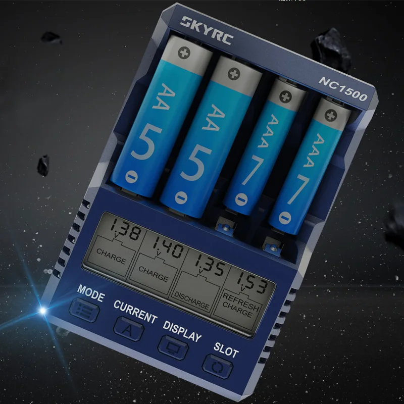 Оригинальный SKYRC NC1500 AA/AAA зарядное устройство и анализатор NiMH батареи
