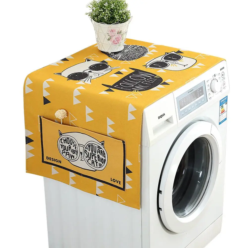 

HobbyLane 140*55cm Thicken Cartoon Printing Dustproof Cover For Washing Machine Refrigerator