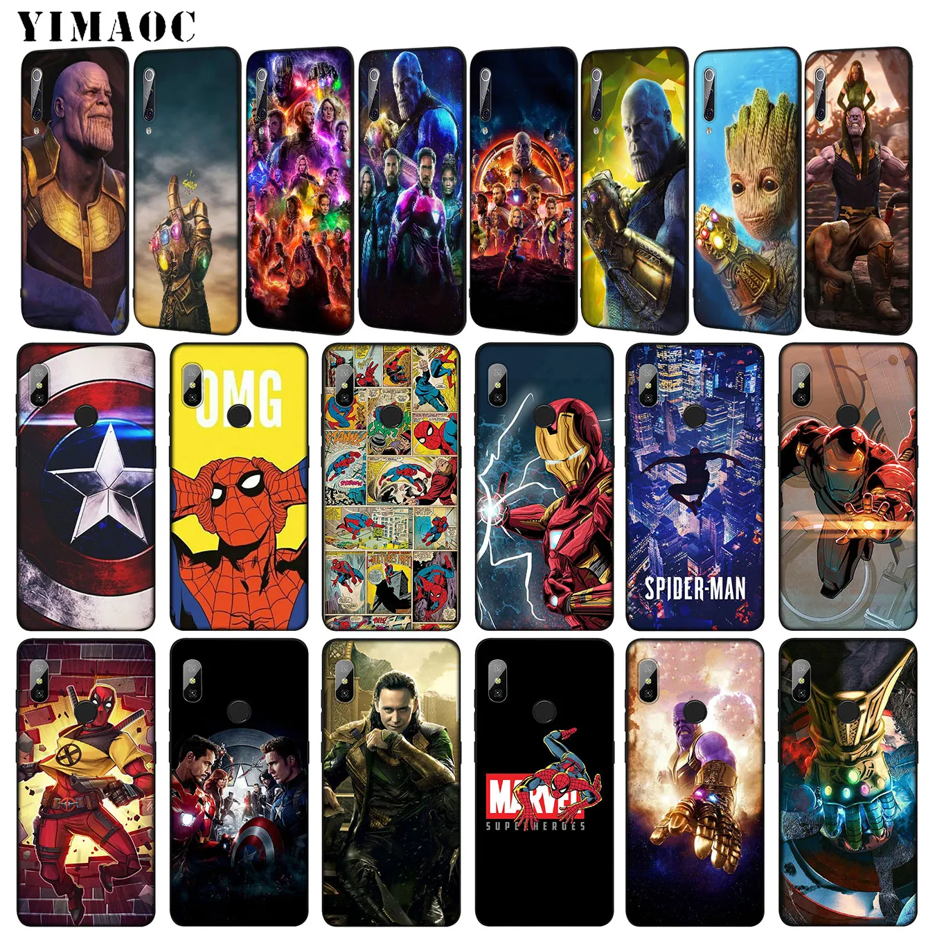 Deadpool Thanos vs avengers Endgame Marvel Loki Soft Silicone Case for Xiaomi Mi 10 9 9T 8 SE A3 Pro A2 Lite Mi10 MI9 MI8 |