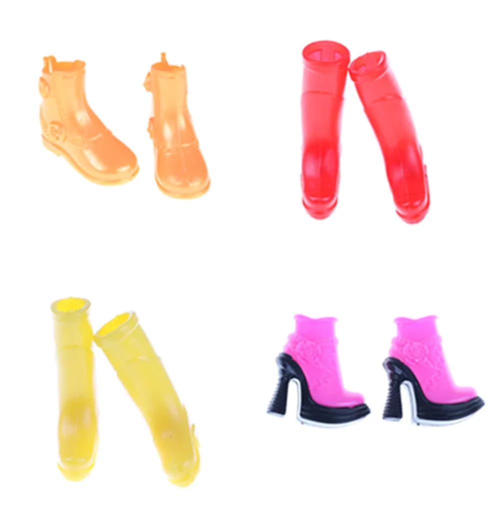 

One Pair Fashion Doll High Heeled Rain Boots Jackboots Shoes Accessories For 1/6 Kurhn Doll Toys for Girls