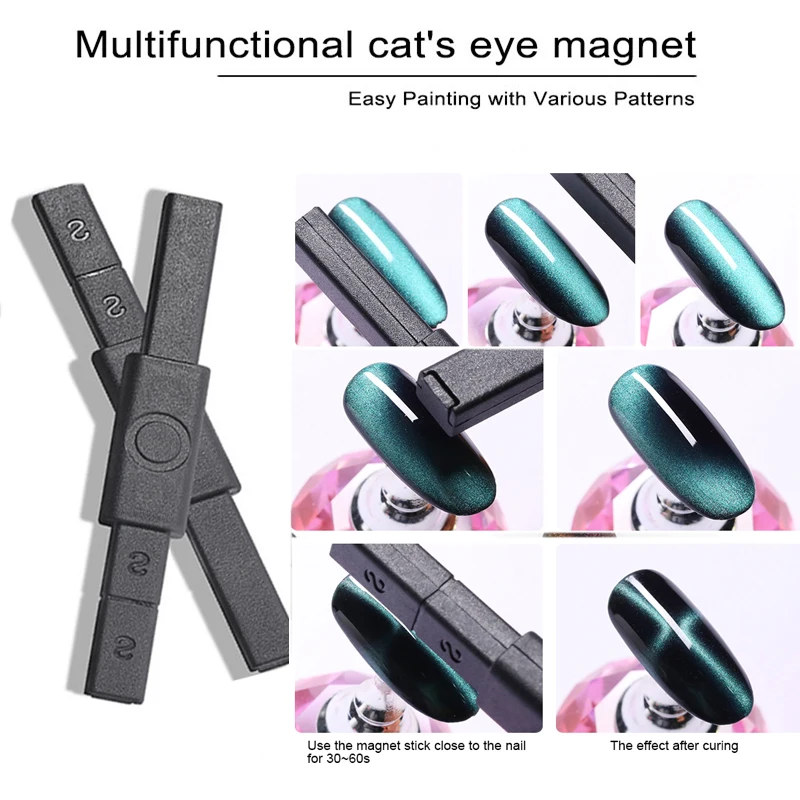 

5D Cat Eyes Gel Magnetic Board Thick Strong Magnet Stick for Cat Eye Gel Polish 3D Cat Eyes Effect Magnet for UV Painting Gel