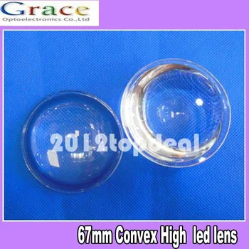 

1PCS 67mm Convex High Transparent Reflector Collimator Optical Glass Lens for 20W-100W High Power LED Light