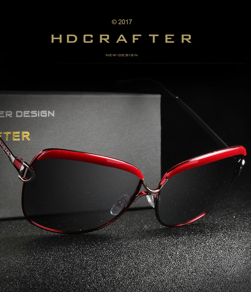 HDCRAFTER, поляризационные солнцезащитные очки для женщин, фирменный дизайн, женские ретро негабаритные солнцезащитные очки для женщин oculos de sol feminino