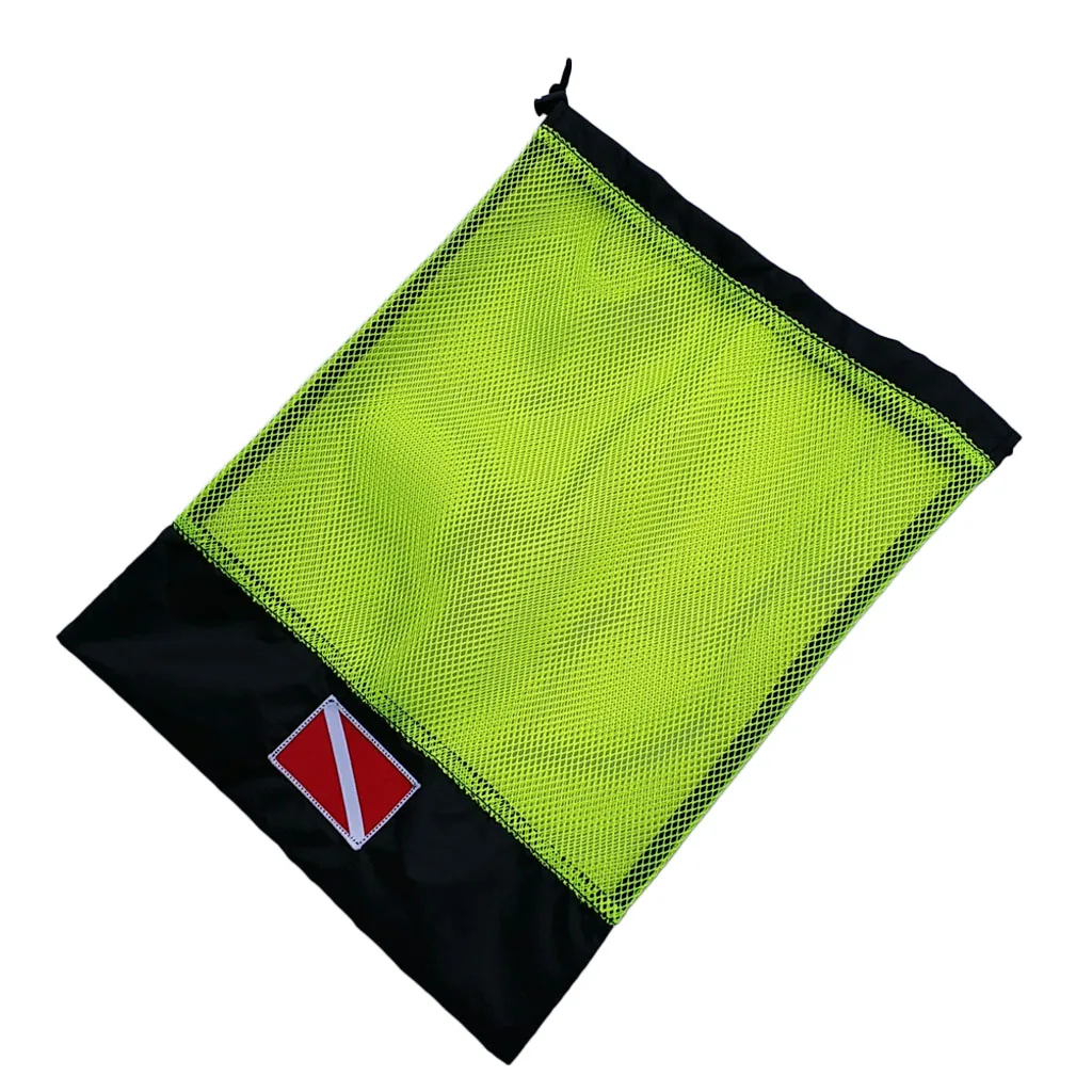 Drawstring Mesh Storage Gear Bag for Scuba Diving Snorkeling Swimming Water Sports Snorkeling Spearfishing Freediving