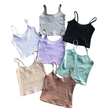 Летние женские тонкие облегающие Топики, укороченные топы для девушек, майка без рукавов, женские Топики, майки для женщин