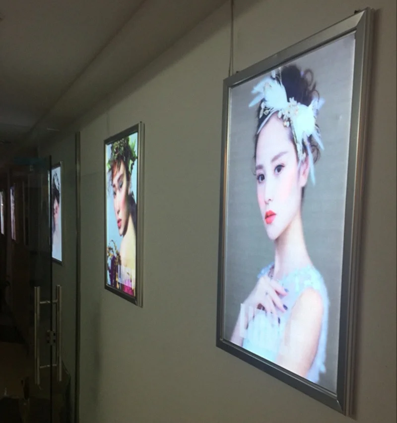 lekken Wijzer Mis Ultra Thin LED Aluminum Picture Frame Advertising LED Light Boxes 60x90CM  Snap Poster Frames|frame frame|picture framed framesframe led - AliExpress