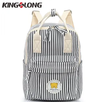 

KINGSLONG Fashion Women Backpack Female for Girls to School Striped Winlaw Backpack Small School Bags Knapsack KLB1310737-7 328