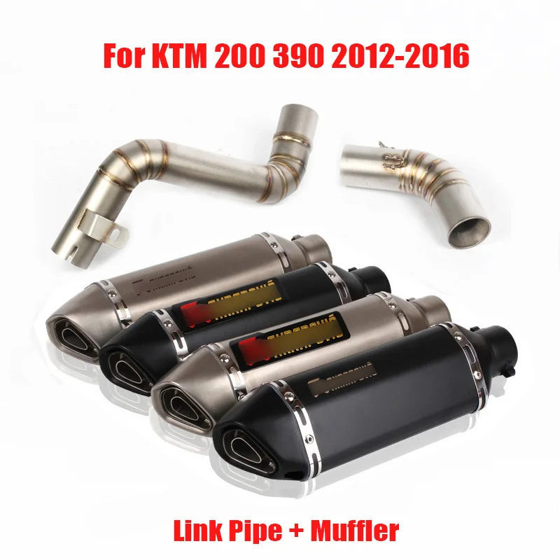 

For KTM 200 390 2012-2016 Exhaust System Full Muffler Escape Tail Silencer Modified Link Connect Tube for KTM 200 390 2012-2016