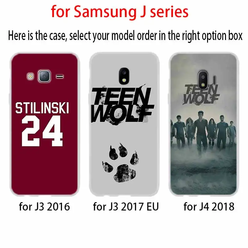 Чехол Teen Wolf для телефона Samsung Galaxy j6 J8 J7 J5 J3 J4 Plus 2018 2017 2016 J610 Prime мягкий силиконовый