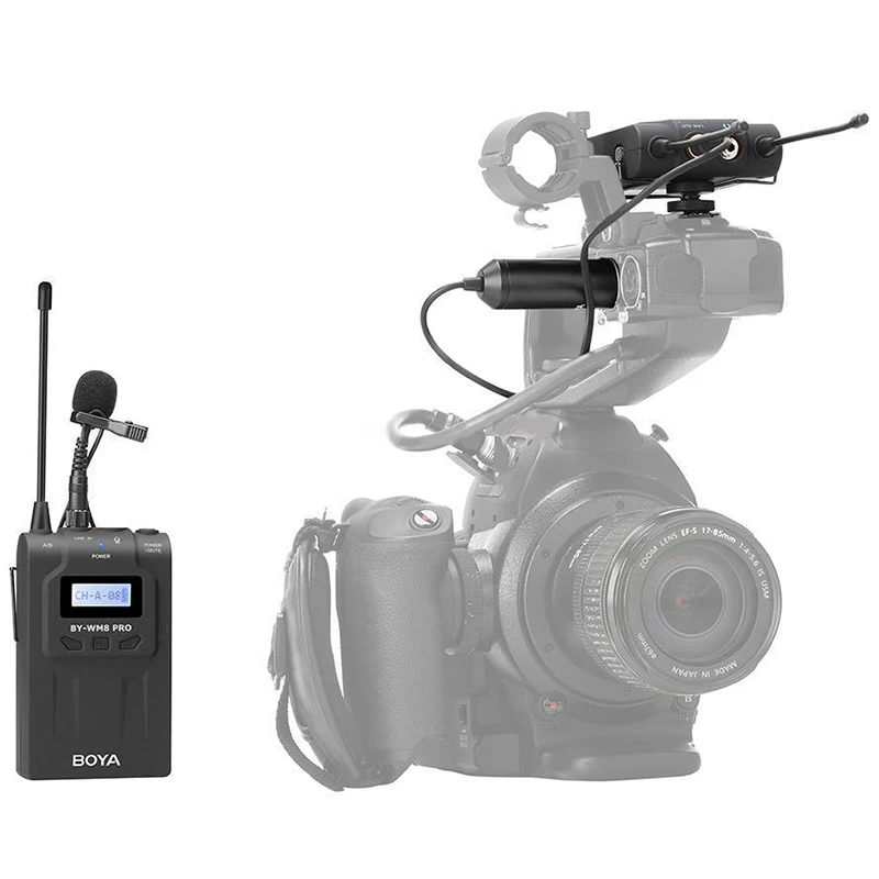 Топ предложения Boya By-Wm8 Pro-K1 Uhf Беспроводные ПЕТЛИЧНЫЕ микрофон в комплекте для Eng Efp Dslr Камера