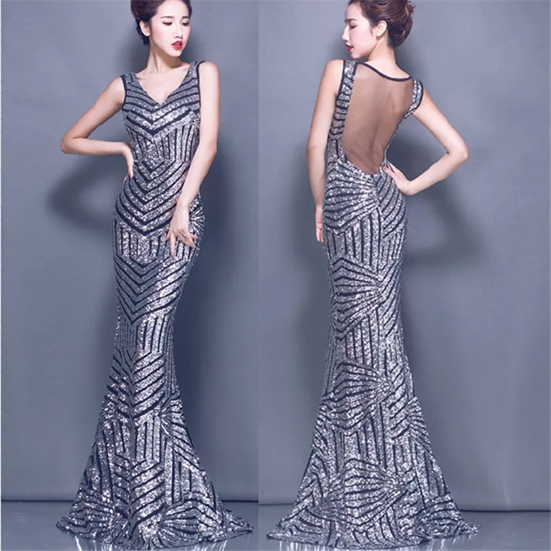 Кружевные вечерние платья с блестками длинное вечернее платье vestido de festa longo com renda abiti da sera robe de soiree H0717 Новинка